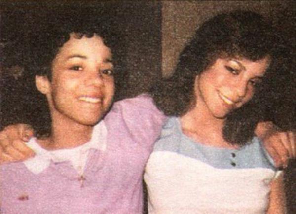 Rare photo of Mariah Carey with her sister Alison.