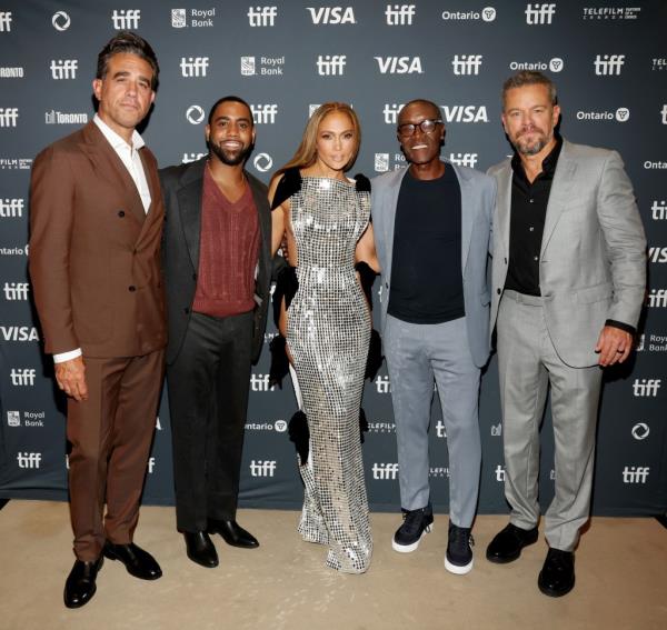 Bobby Cannavale, Jharrel Jerome, Jennifer Lopez, Don Cheadle, and Matt Damon at the 